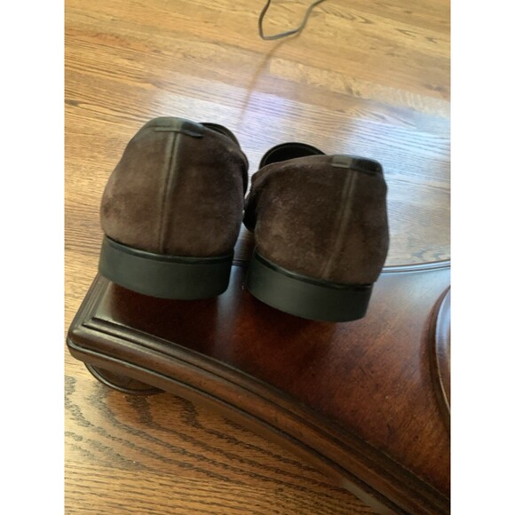 Prada Men’s Black Suede Penny Loafer Shoes Sz 7.5 + Dust Bag main image 5